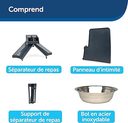 Bol/Séparateur de Repas pour 2 Animaux